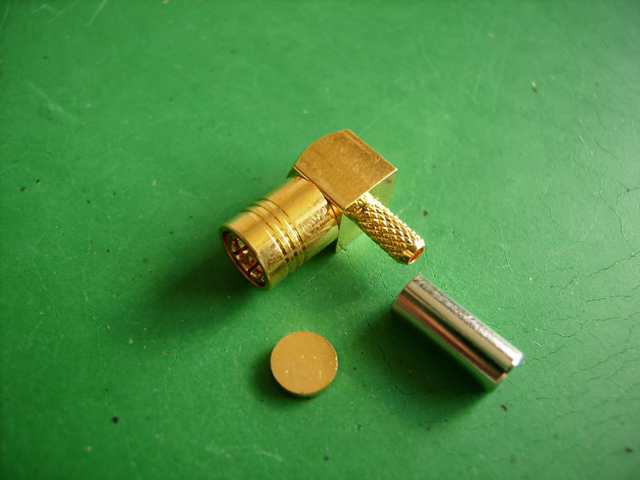 SMB Male (Plug) Right Angle Crimp Connector For RG316 Cable